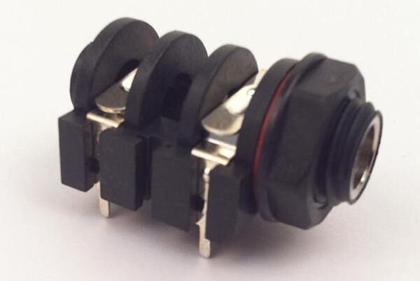 Input Jack Rings Mono Input Jack, 4 PCB Terminals, Switched, Modern Marshall Type